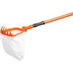 Gyümölcsszedő, Strend Pro Garden GT7031, narancssárga, teleszkópos nyél, 150-360 cm, fém nyél, zsákkal és szűrővel, fűrész rögzíthető