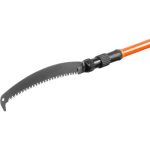 Gyümölcsszedő, Strend Pro Garden GT7031, narancssárga, teleszkópos nyél, 150-360 cm, fém nyél, zsákkal és szűrővel, fűrész rögzíthető