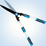 Sövényvágó olló, Aquacraft 370213, fehér/fekete, 72,3 cm, alumínium nyél, hullámos acél penge, teleszkópos