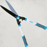 Sövényvágó olló, Aquacraft 371213, fehér/fekete, 71 cm, alumínium nyél, hullámos acél penge, teleszkópos