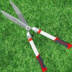 Sövényvágó olló, Aquacraft 371216, fehér/szürke, 69,6 cm, alumínium nyél, acél penge, maximum 16 mm átmérő