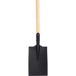 Ásó, Strend Pro Garden, egyenes fej, fekete, acél fej, fa nyél, D markolat
