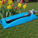 Kerti locsolófej, Aquacraft 280110 Prémium, kék, oszcilláló, 18 fúvóka, állítható áramlás, állítható szélesség, maximum 340 m2 öntözési terület