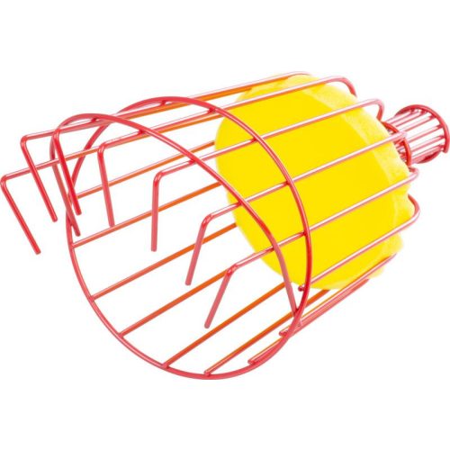 Gyümölcsszedő, Strend Pro Garden GT7011, piros, drótos, kosaras, 15 cm átmérő, fésűs kosár, szivaccsal, magas és alacsony gyümölcsfákhoz, nyél nélkül