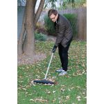 Kerti gereblye, Strend Pro Premium S891-AL, fekete/ezüst, 16 fogú, műanyag fej, alumínium nyél, 44,5 cm munkaszélesség, kétoldalas, simító éllel, teleszkópos nyél