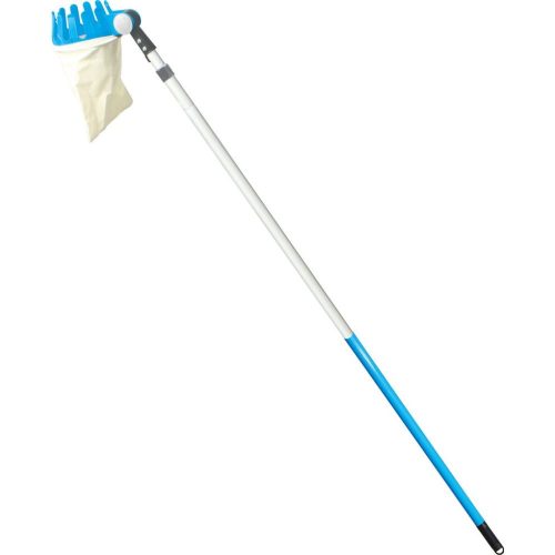 Gyümölcsszedő, Aquacraft 380463, fehér/kék, teleszkópos nyél, 150–300 cm, alumínium nyél, acél vágókés, vászonzsák