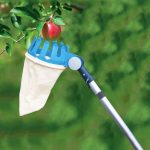 Gyümölcsszedő, Aquacraft 380463, fehér/kék, teleszkópos nyél, 150–300 cm, alumínium nyél, acél vágókés, vászonzsák