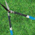 Sövényvágó olló, Aquacraft 370392, sötétszürke, 73,5 cm, üvegszálas nyél, acél penge, PowerPlus váltókar