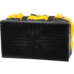 Szerszámos táska, Strend Pro, 44 x 25 x 24 cm, fekete/sárga, cipzáras, gumírozott alj, vállpánttal, nehéz szerszámokhoz, 20 kg teherbírás