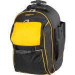 Szerszámos táska, Strend Pro, 36 x 25 x 54 cm, fekete/sárga, hátizsák kivitel, kerekes, teleszkópos fogantyú, cipzáras, textil, 20 kg teherbírás