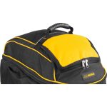 Szerszámos táska, Strend Pro, 36 x 25 x 54 cm, fekete/sárga, hátizsák kivitel, kerekes, teleszkópos fogantyú, cipzáras, textil, 20 kg teherbírás