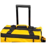 Szerszámos táska, Strend Pro, 44 x 24 x 42 cm, fekete/sárga, textil, kerekekkel, teleszkópos fogantyúval, cipzáras, 20 kg teherbírás