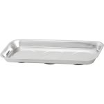 Mágneses csavartálca, Strend Pro, ezüst, 16 × 36 cm, rozsdamentes acél, 3 db gumiborítású mágnes, karcálló felület