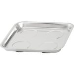 Mágneses csavartálca, Strend Pro, ezüst, 27 × 29,2 cm, rozsdamentes acél, 4 db gumiborítású mágnes, karcálló felület