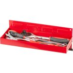 Mágneses szerszámtartó, Strend Pro, piros, 4 db-os készlet, gumibevonatú mágnes, fúrás nélkül rögzíthető