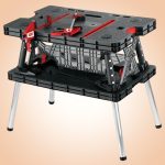 Munkaasztal, Keter 17182239, fekete, 85 x 55 x 75,5 cm, hordozható, polipropilén műanyag, összecsukható, 453 kg teherbírás