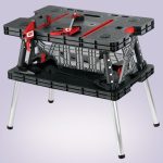 Munkaasztal, Keter 17182239, fekete, 85 x 55 x 75,5 cm, hordozható, polipropilén műanyag, összecsukható, 453 kg teherbírás