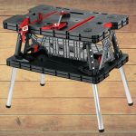 Munkaasztal, Keter 17182239, fekete, 85 x 55 x 75,5 cm, hordozható, polipropilén műanyag, összecsukható, 453 kg teherbírás