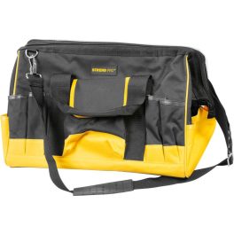   Szerszámos táska, Strend Pro TB-2013, 47 x 29,5 x 25 cm, fekete/sárga, textil, cipzáras, vállpánttal, szerszámokhoz