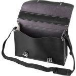 Szerszámos táska, Moško BM45, 45 × 32 × 15 cm, fekete, bőr, tartós, masszív kivitel, professzionális