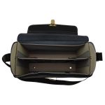 Szerszámos táska, Moško BE-30 K, 31 x 22 x 15 cm, fekete, bőr, villanyszerelő