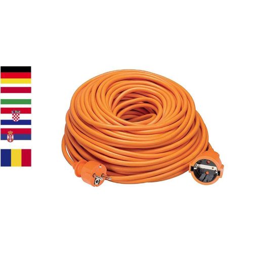 Lengő hosszabbító, Strend Pro DG-YDB01, 10 m, narancssárga, Schuko típus, otthoni és kültéri használatra, kapcsoló nélkül