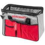 Szerszámos táska, Worcraft WTFTB-03 ShareSYS, 40 x 20,5 x 31 cm, szürke/piros, 600D nejlon, 12 kg teherbírás, gépekhez és szerszámokhoz