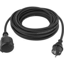  Lengő hosszabbító, Strend Pro BH-FSF, 20 m, fekete, 1,5 mm2, IP44, kültéri, fedeles aljzat, kapcsoló nélkül