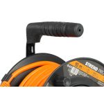 Kábeldob, Strend Pro DG-FB04, 15 m, narancssárga, 4 aljzat, 230 V, 1,5 mm2, maximum 3000 W