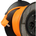 Kábeldob, Strend Pro DG-FB04, 25 m, narancssárga, 4 aljzat, 230 V, 1,5 mm2, maximum 3680 W