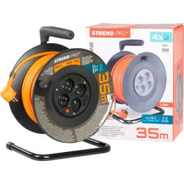   Kábeldob, Strend Pro DG-FB04, 35 m, narancssárga, 4 aljzat, 230 V, 1,5 mm2, maximum 3680 W