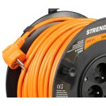 Kábeldob, Strend Pro DG-FB04, 50 m, narancssárga, 4 aljzat, 230 V, 1,5 mm2, maximum 3680 W
