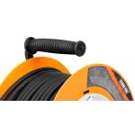Kábeldob, Strend Pro CR038, 20 m, narancssárga, 4 aljzat, 230 V, IP44, gumi, maximum 3000 W