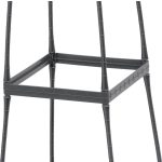 Műanyag virágcserép, Strend Pro Garden Herrison FP8018, sötétszürke, 25 × 25 cm, magasság: 105 cm, háromszintes támasztótoronnyal, 16 l, négyzetes