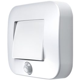   Éjszakai lámpa, Ledvance Nightlux, 8,4 × 7,3 × 2,2 cm, fehér, fényérzékelős, dönthető, elemes (3 × AAA), beltéri és kültéri