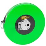 Mérőszalag, Giantop CRP-01, zöld, 50 m/13 mm, üvegszálas, horog, műanyag tok