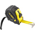 Mérőszalag, Giantop CR-87 CE, fekete/sárga, 8 m/26 mm, acél szalag, műanyag tok