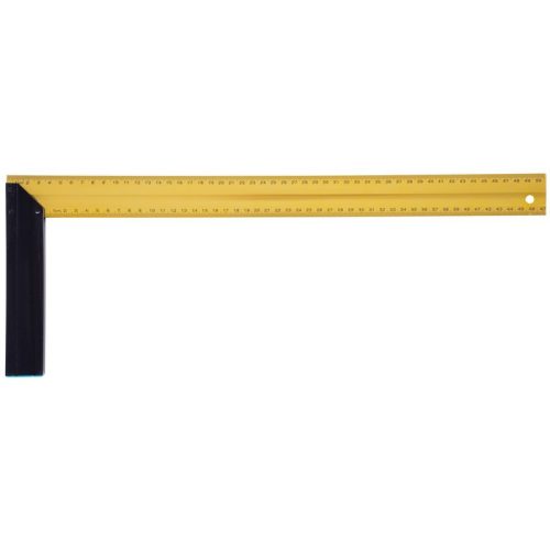 Asztalos derékszög, Strend Pro YPS-529, arany/fekete, 50 cm, alumínium, pontos szögjelöléshez, profi és barkács munkákhoz