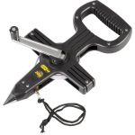 Mérőszalag, Giantop CR-J01, fekete, leszúrható, 20 m, acél szalag, műanyag tok, hajtókarral