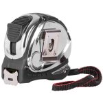 Mérőszalag, Giantop CR-G44, fekete/ezüst, 5 m/25 mm, acél szalag, műanyag tok