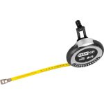 Mérőszalag, Giantop CR-G50, fekete/ezüst, 30 m/13 mm, acél szalag, acél tok, tekercselő fogantyú