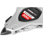 Mérőszalag, Strend Pro Premium LWX5013, ezüst/fekete, leszúrható, 50 m/13 mm, acél szalag, műanyag tok, fém rögzítőhurok