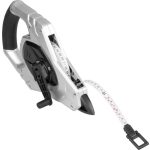 Mérőszalag, Strend Pro Premium LWX5013, ezüst/fekete, leszúrható, 50 m/13 mm, acél szalag, műanyag tok, fém rögzítőhurok