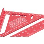 Asztalos derékszög, Strend Pro Premium, piros, 18 cm, háromszög kivitel, alumínium, pontos szögjelöléshez, profi és barkács munkákhoz