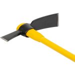 Csákány, Strend Pro Garden P-407, sárga/fekete, 2250 g, üvegszálas nyél, acél fej, kétoldalas, hegyes/lapos, kemény és sziklás talajhoz