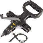 Mérőszalag, Giantop CR-J01, fekete, leszúrható, 30 m, acél szalag, műanyag tok, hajtókarral