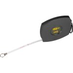 Mérőszalag, Giantop CR-001, fekete, 50 m/10 mm, acél szalag, fém rögzítőhurok, műanyag tok, tekercselő fogantyú