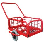 Kétkerekű kocsi, Strend Pro Handtruck, piros, 60 x 40 x 25 cm, 100 kg teherbírás, kerékvédővel