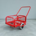 Kétkerekű kocsi, Strend Pro Handtruck, piros, 60 x 40 x 25 cm, 100 kg teherbírás, kerékvédővel