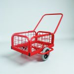 Kétkerekű kocsi, Strend Pro Handtruck, piros, 60 x 40 x 25 cm, 100 kg teherbírás, kerékvédővel